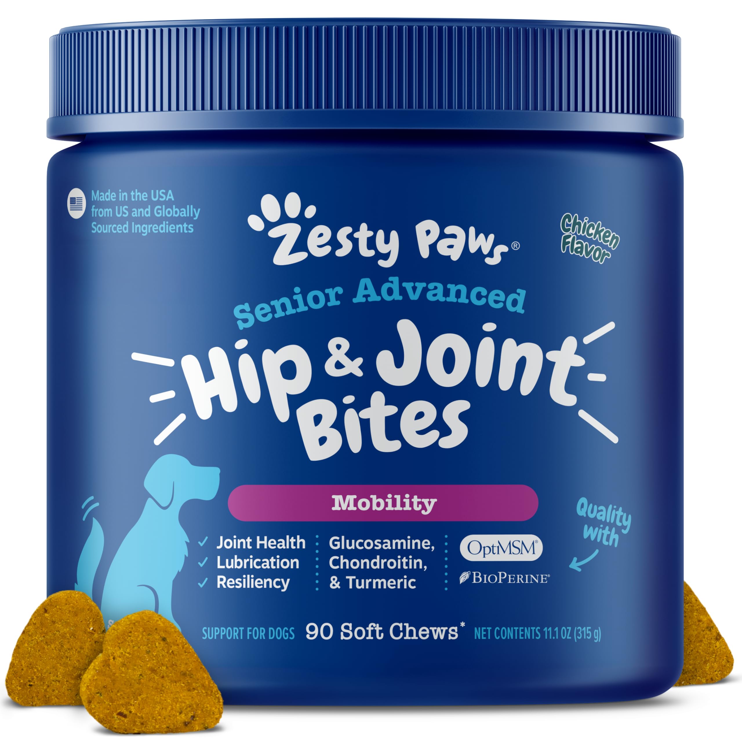 Joint Supplement Soft Chews for Dogs – Glucosamine & MSM 90ct