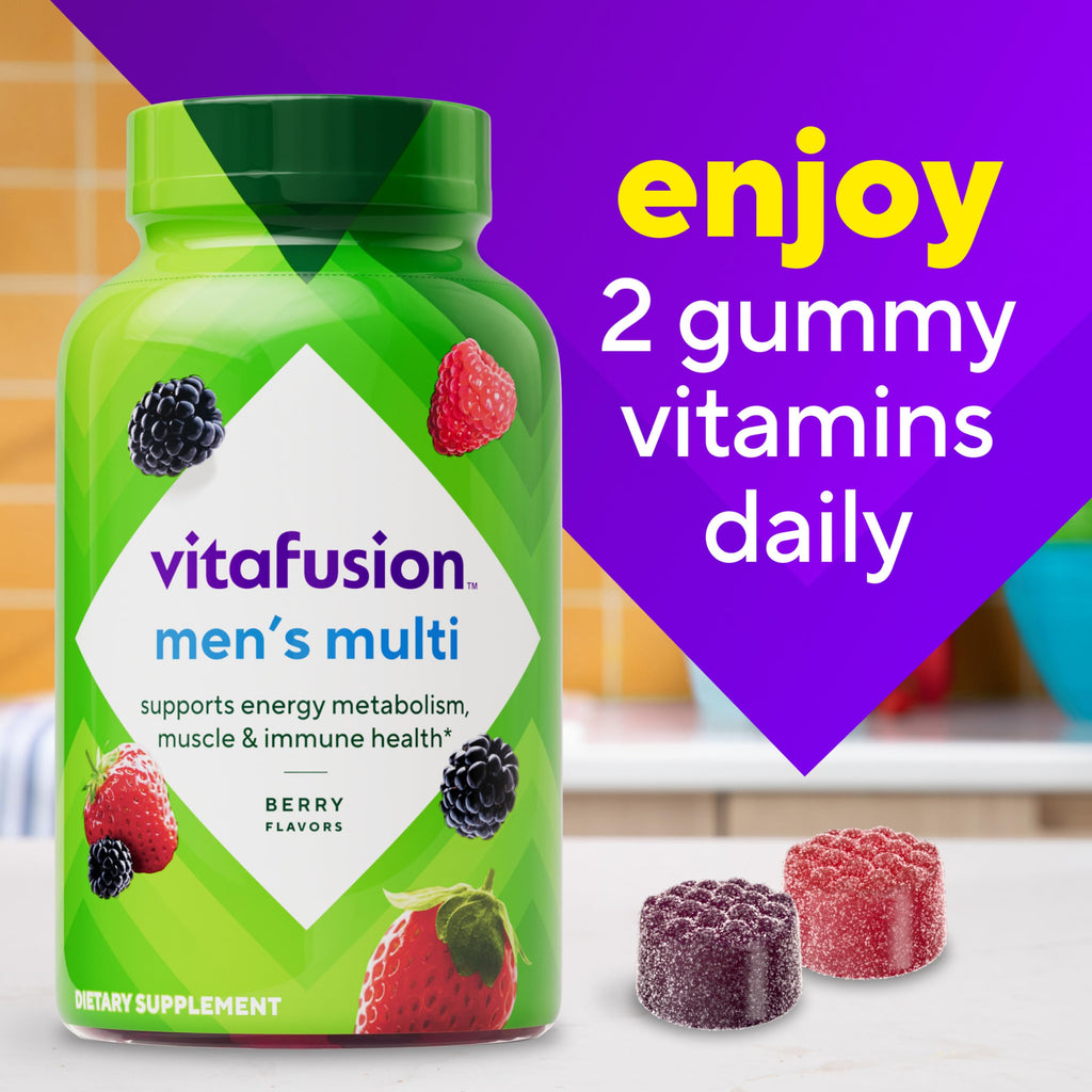 Men’s Multivitamin Gummies Vitamins A C D B12 120 Count