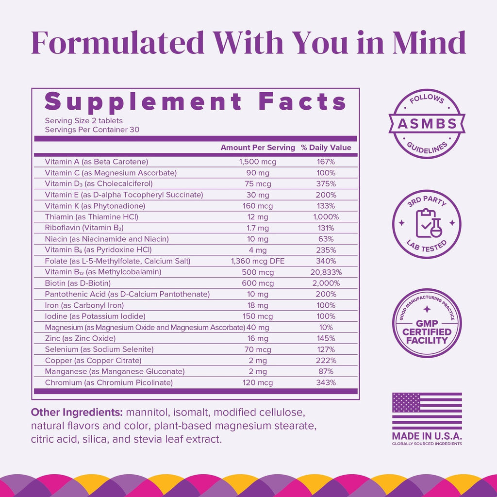 Bariatric Multivitamin with Iron Fast Dissolve 60 Tablets