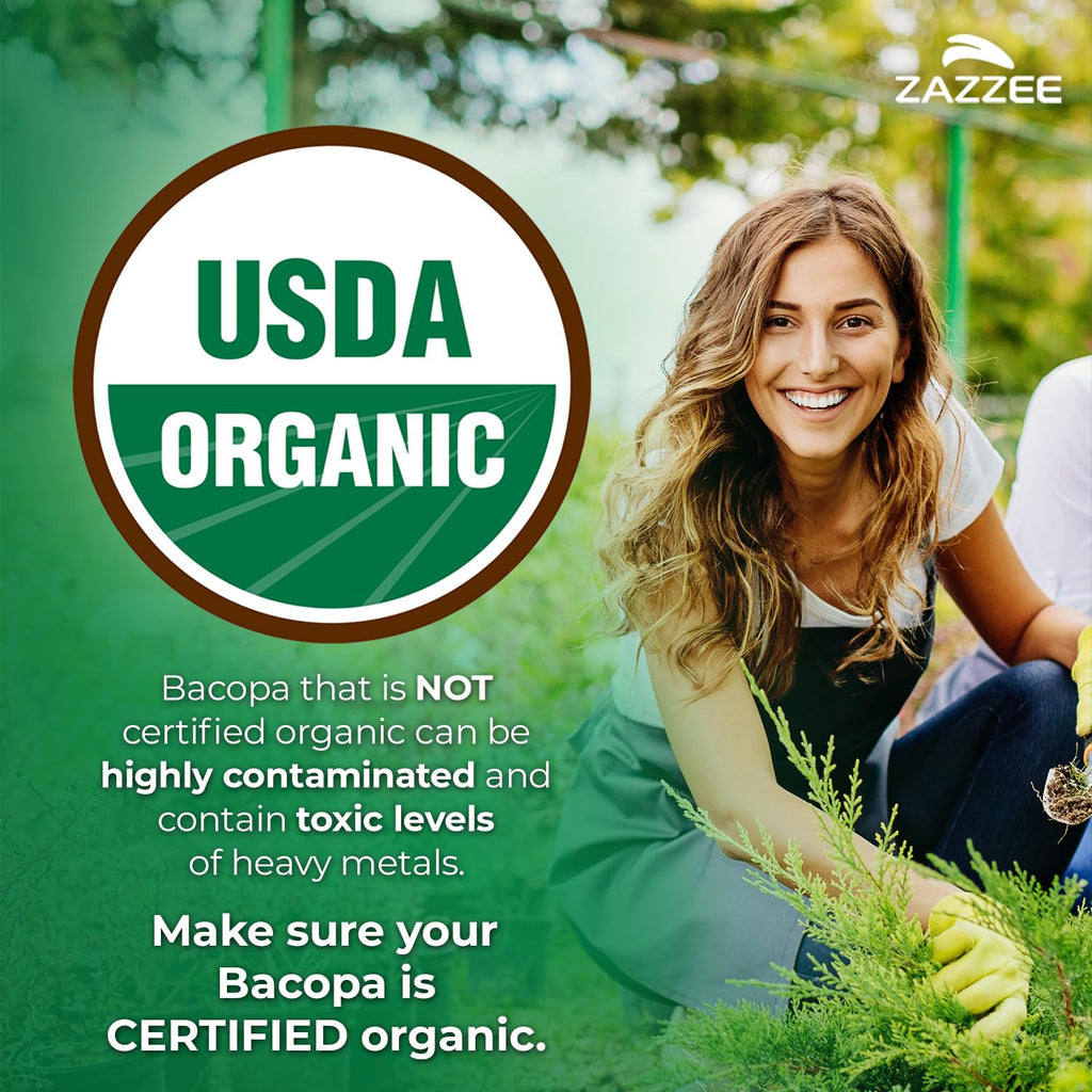 Bacopa Extract 30:1 Capsules for Memory, Focus & Cognitive Support 120 Ct