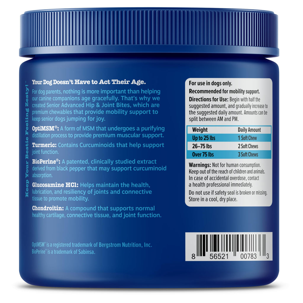 Joint Supplement Soft Chews for Dogs – Glucosamine & MSM 90ct