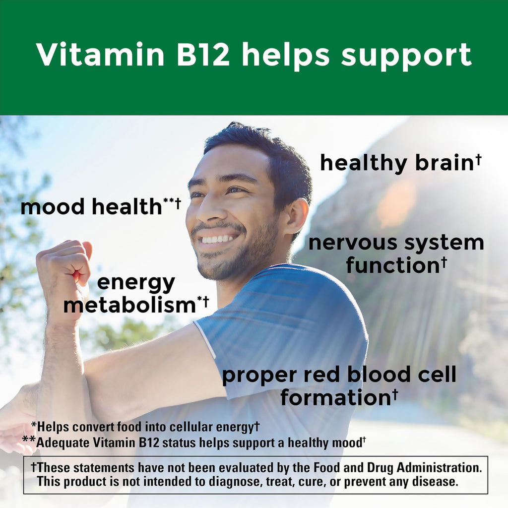 Vitamin B12 1000 mcg Tablets – Energy Metabolism Support, 160 Ct