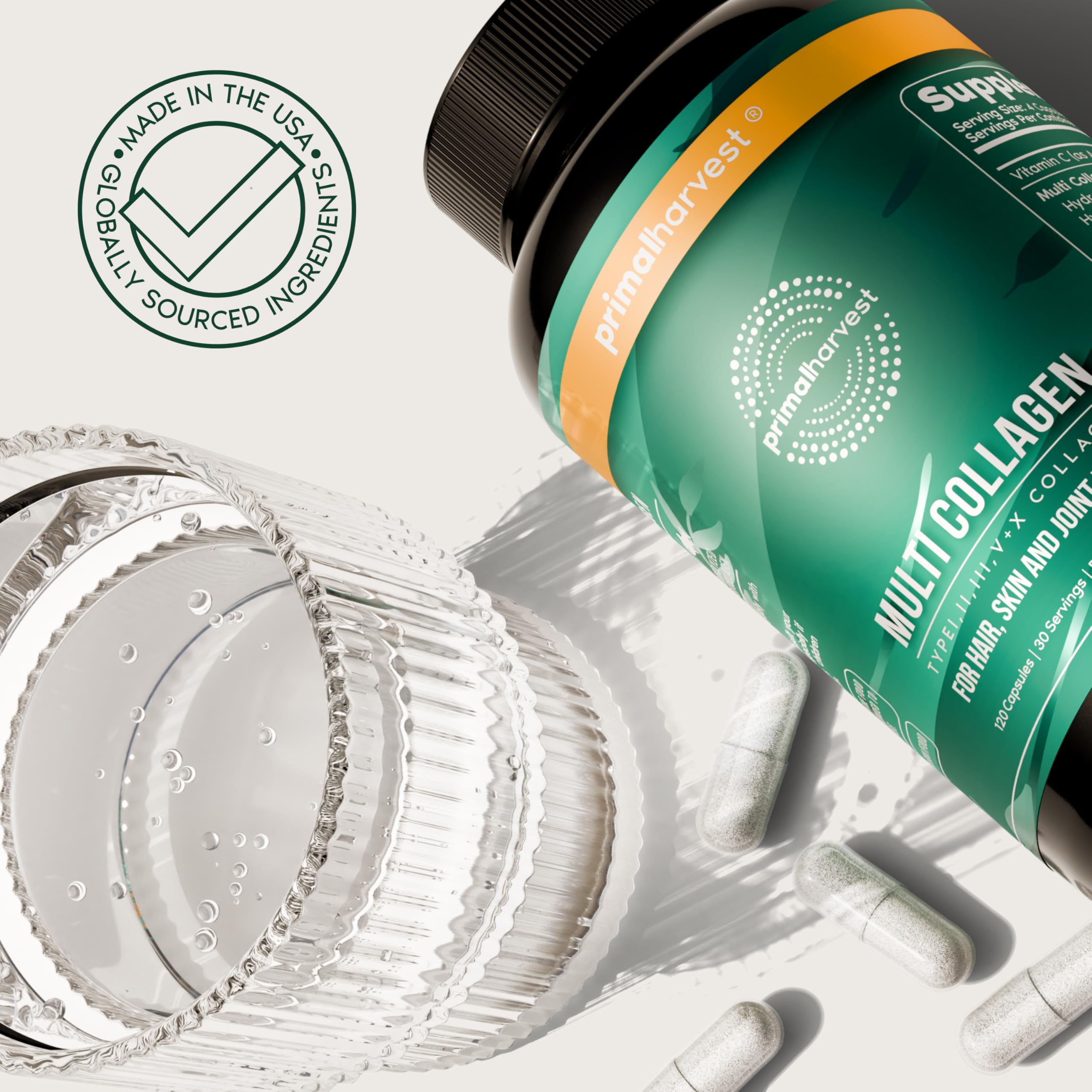 Multi Collagen Pills Types I II III V X 120 Capsules