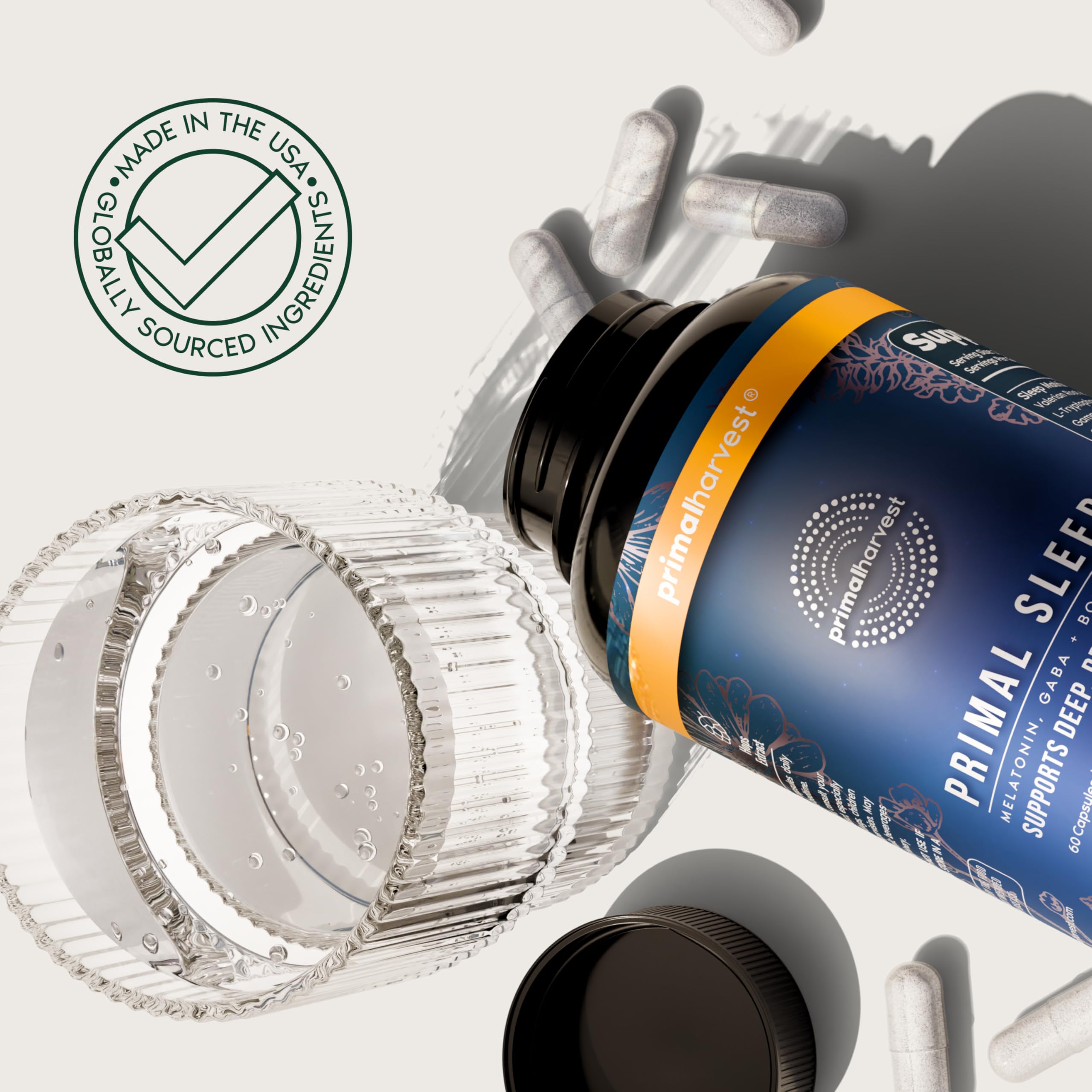 Sleep Support Supplement with Melatonin, GABA & Valerian for Deep Rest
