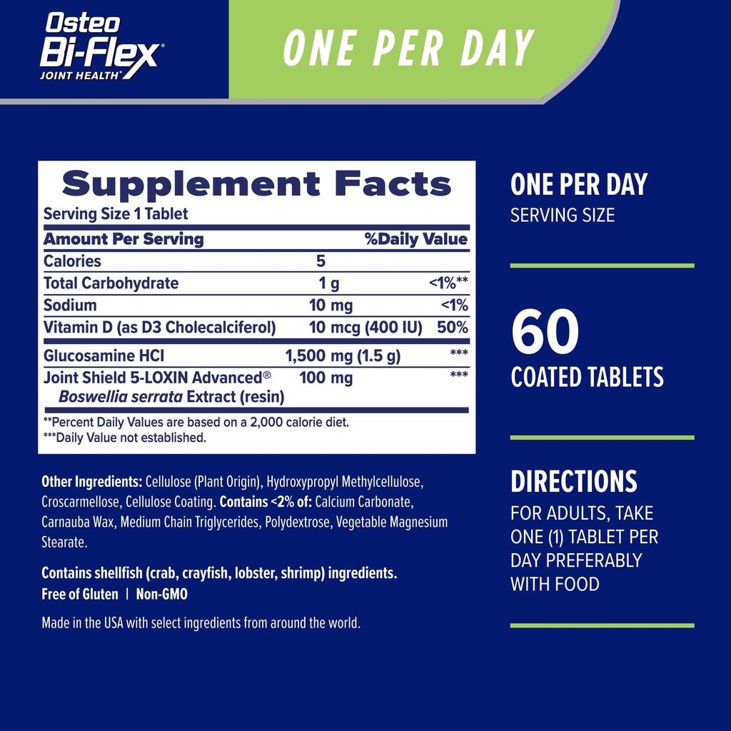 Glucosamine Joint Support Capsules for Strength & Mobility 60 Ct