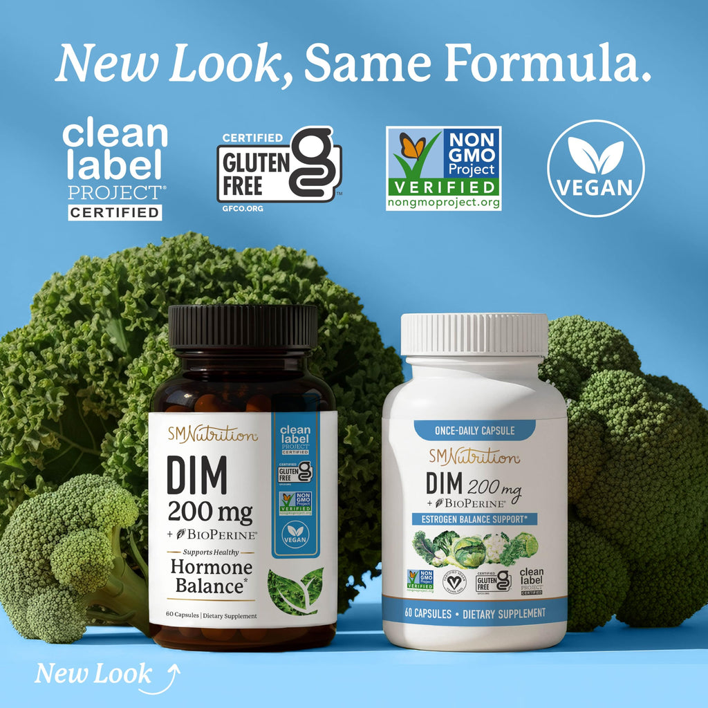 DIM 200 mg Supplement – Estrogen & Hormone Balance, 120 Ct