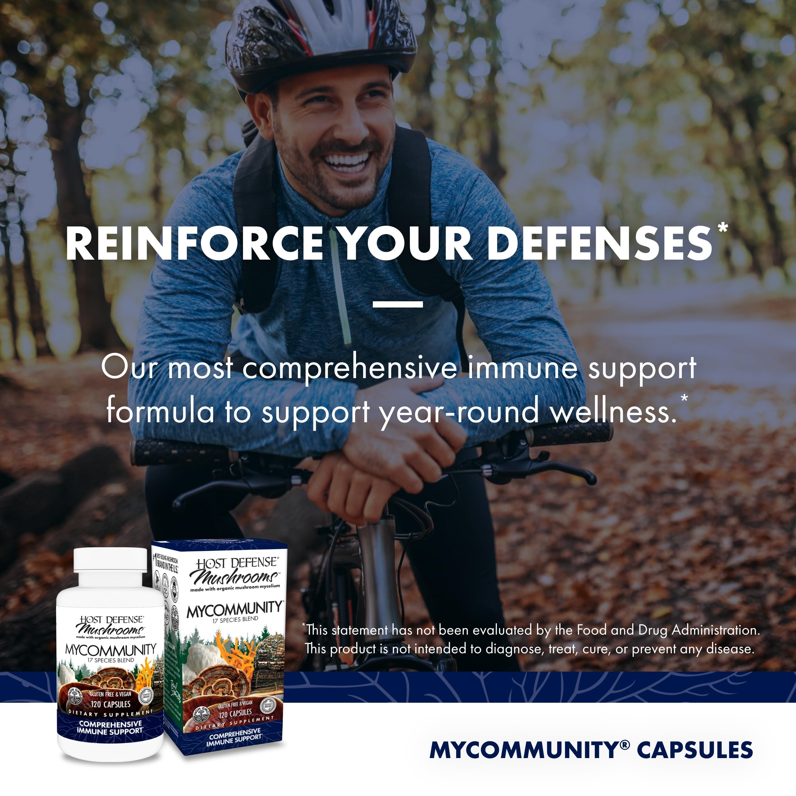 17 Mushroom Blend Capsules – Immune Support Supplement, 120 Ct