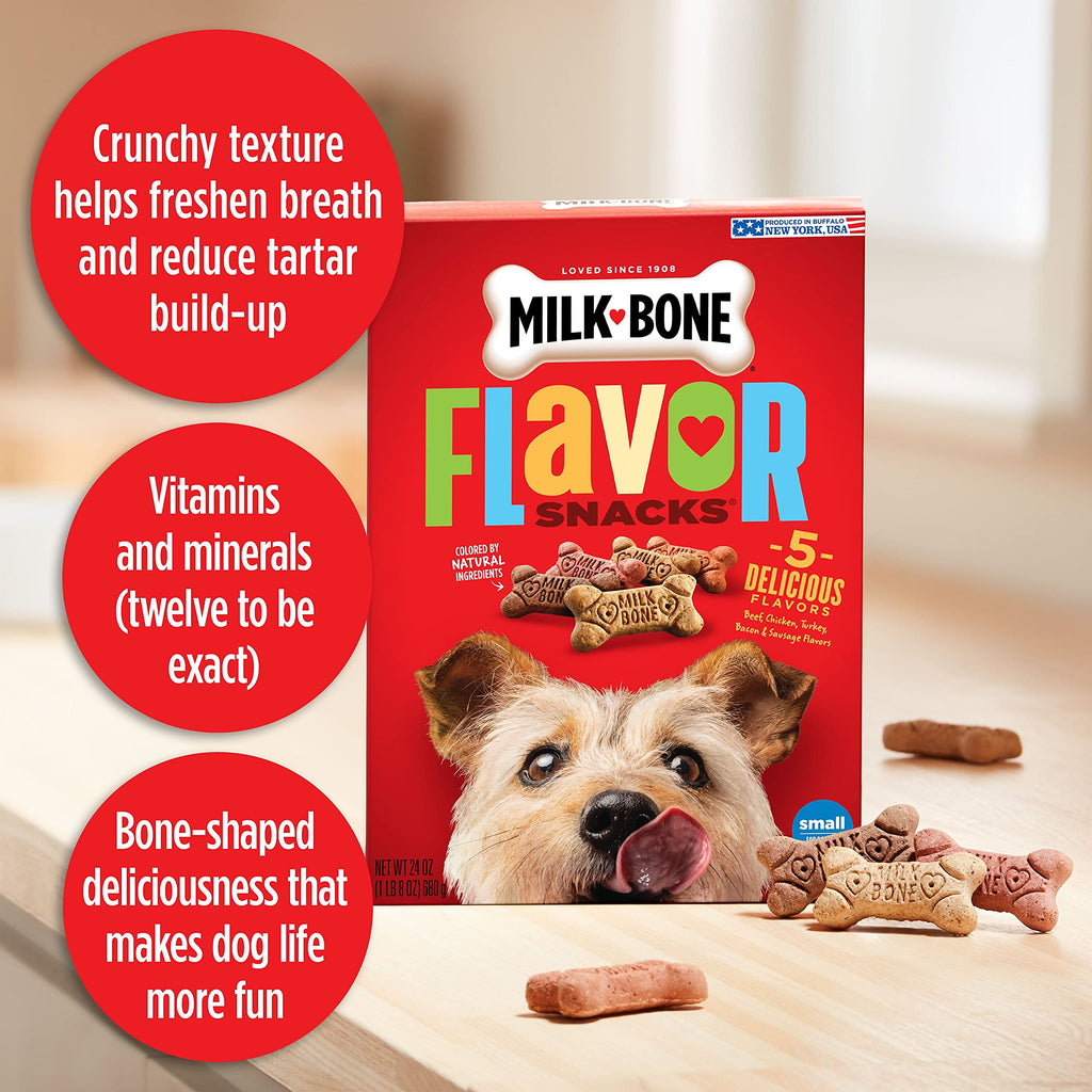 Crunchy Flavored Dog Biscuit Treats for Small Dogs – 7lb