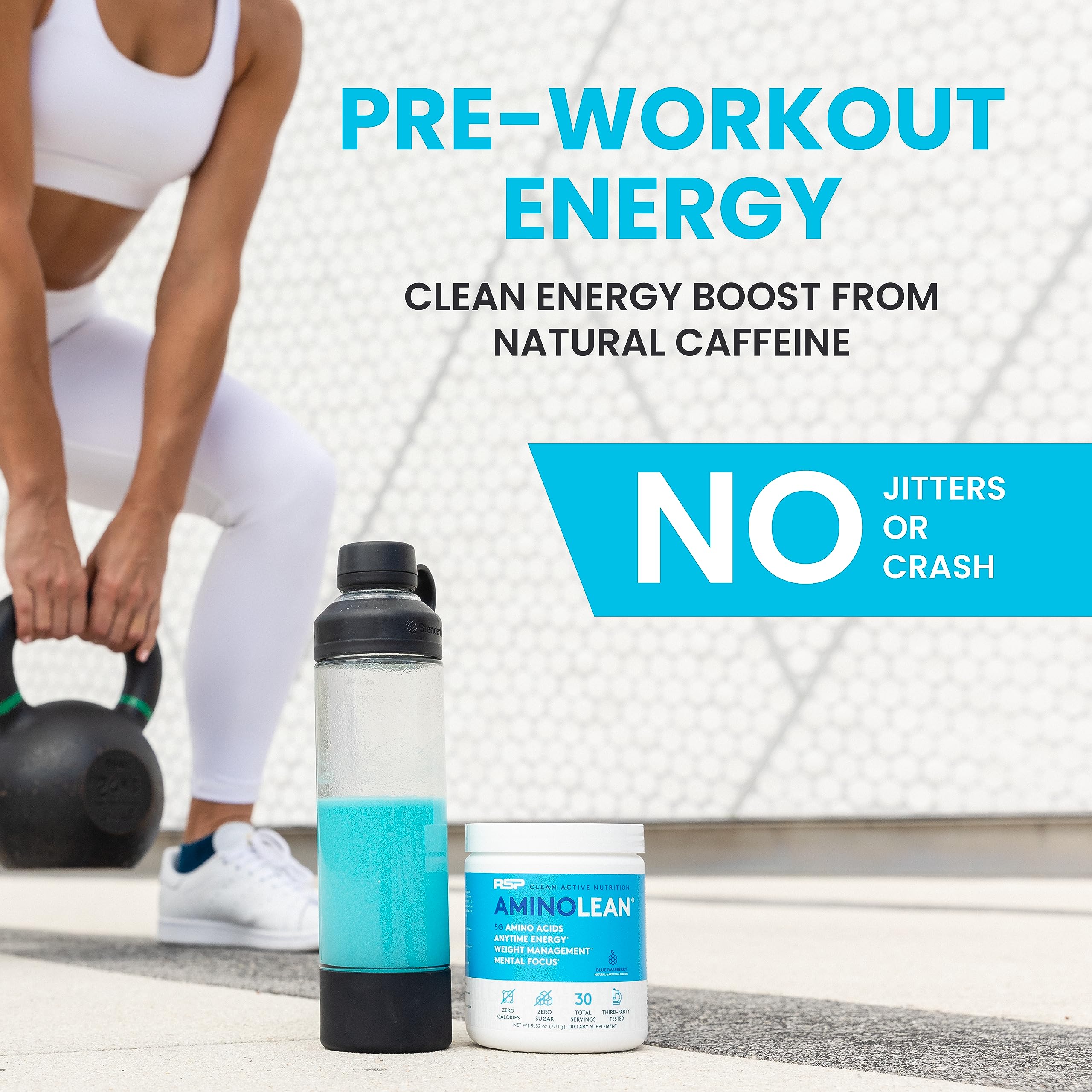 Amino Pre Workout Powder with BCAA & Caffeine – Energy, 30 Servings