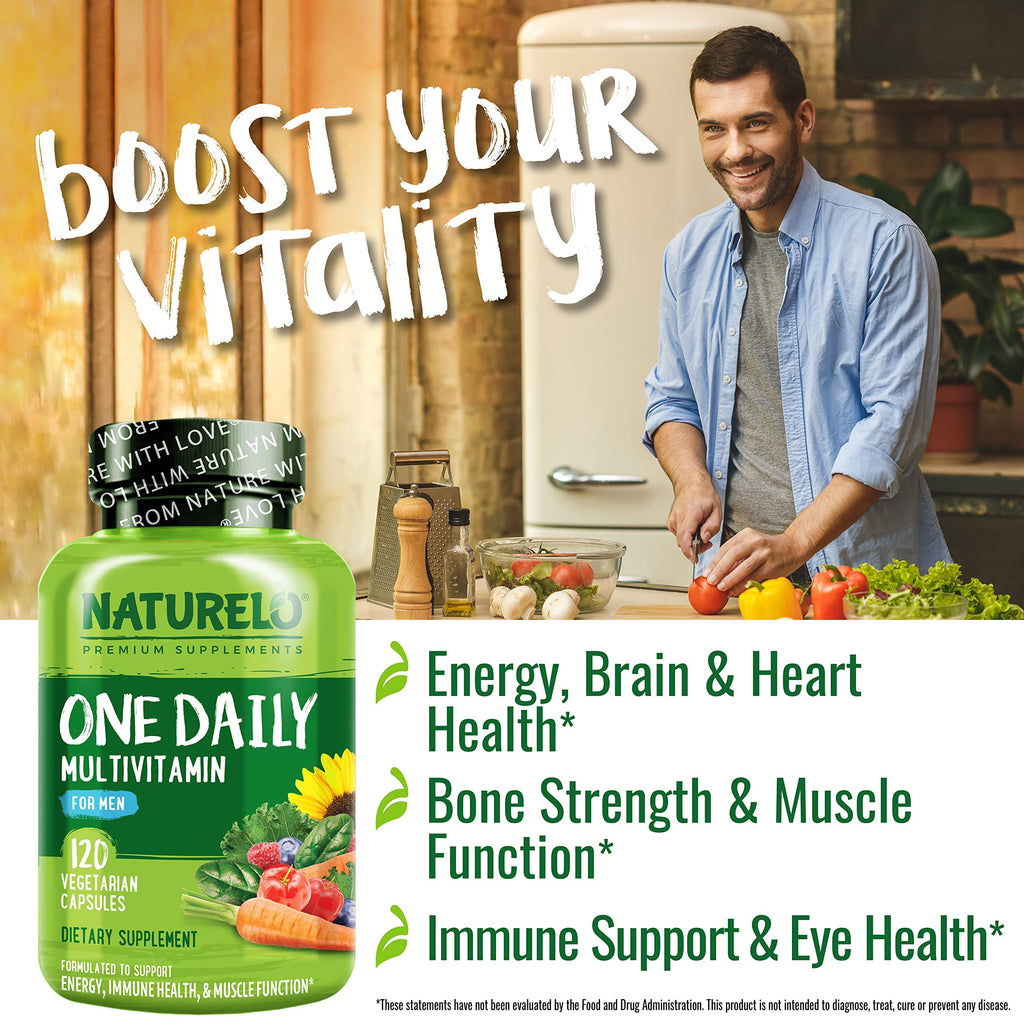 Men’s One Daily Multivitamin Whole Food Energy Support 120 Capsules