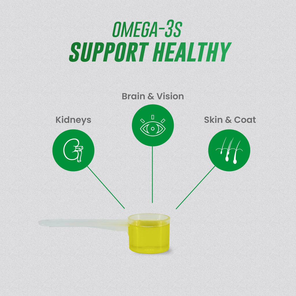 Omega-3 Fish Oil Liquid for Cats – Skin, Coat & Kidney Support 4oz