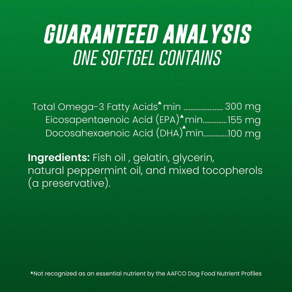 Omega-3 Fish Oil Softgels for Dogs – 120ct