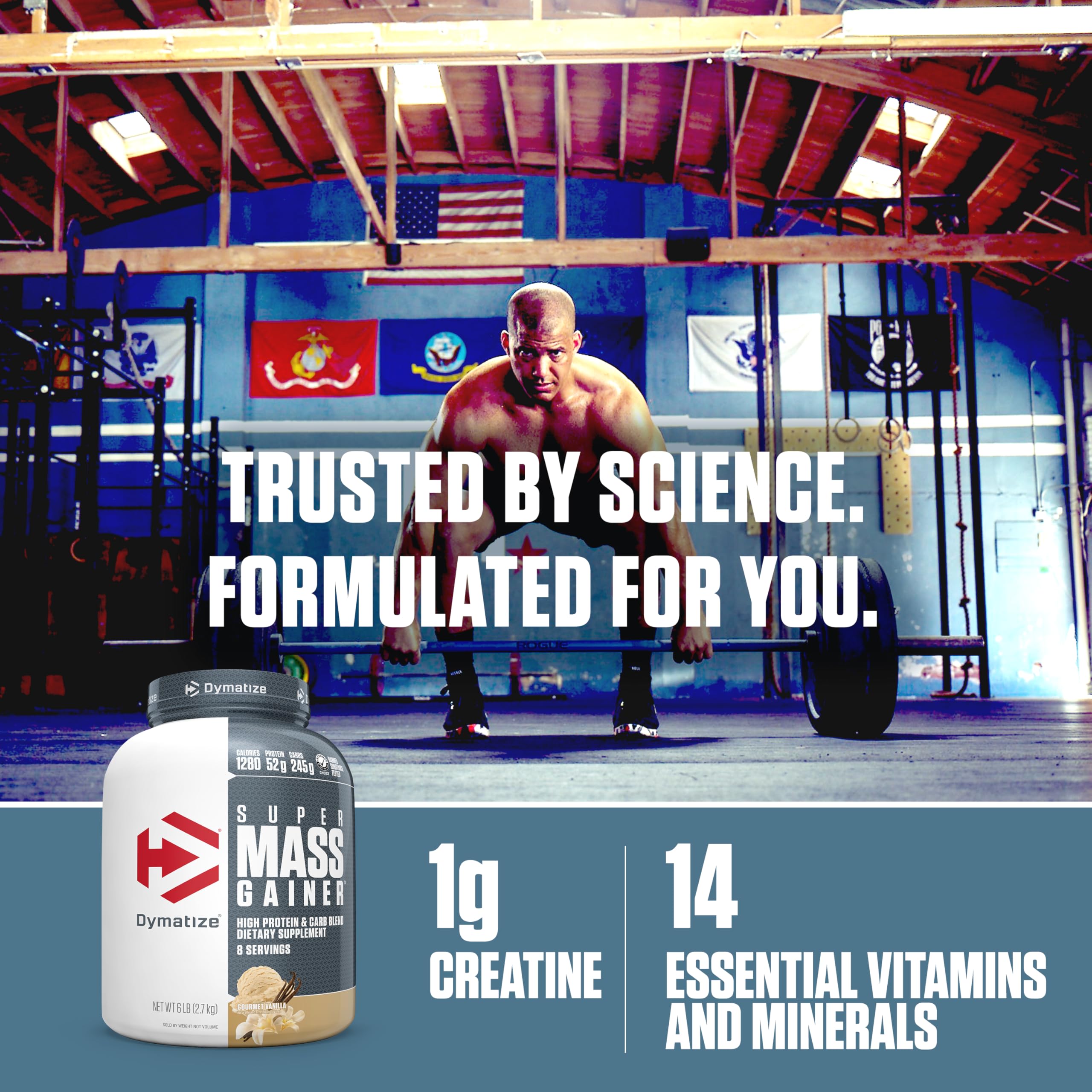 Mass Gainer Protein Powder 52g Protein 1280 Calories Vanilla