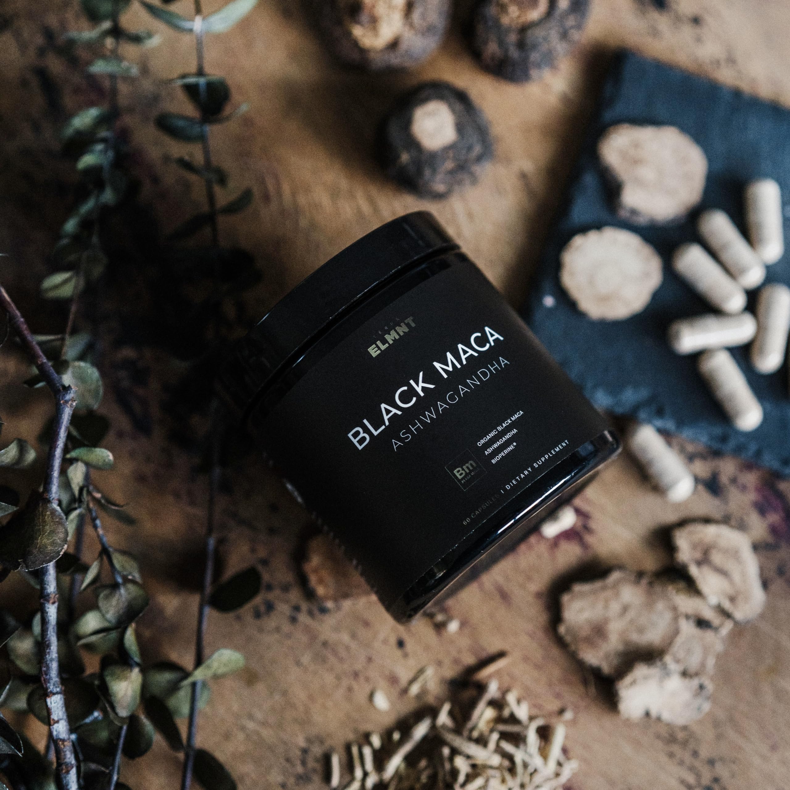 Black Maca Root & Ashwagandha Capsules for Energy, Stamina & Hormone Support