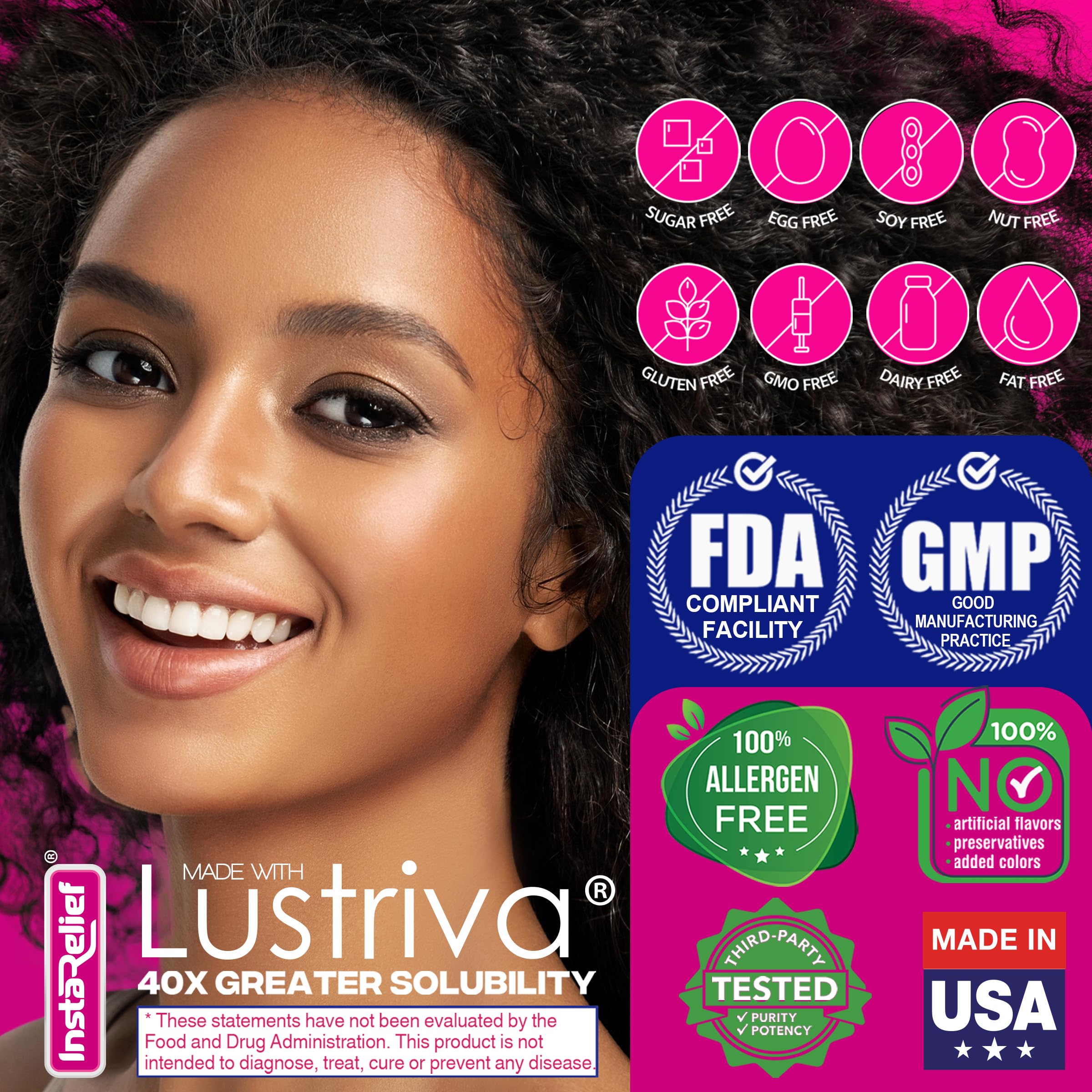 Hair Growth Supplement Lustriva Biotin Silicon 60 Tablets