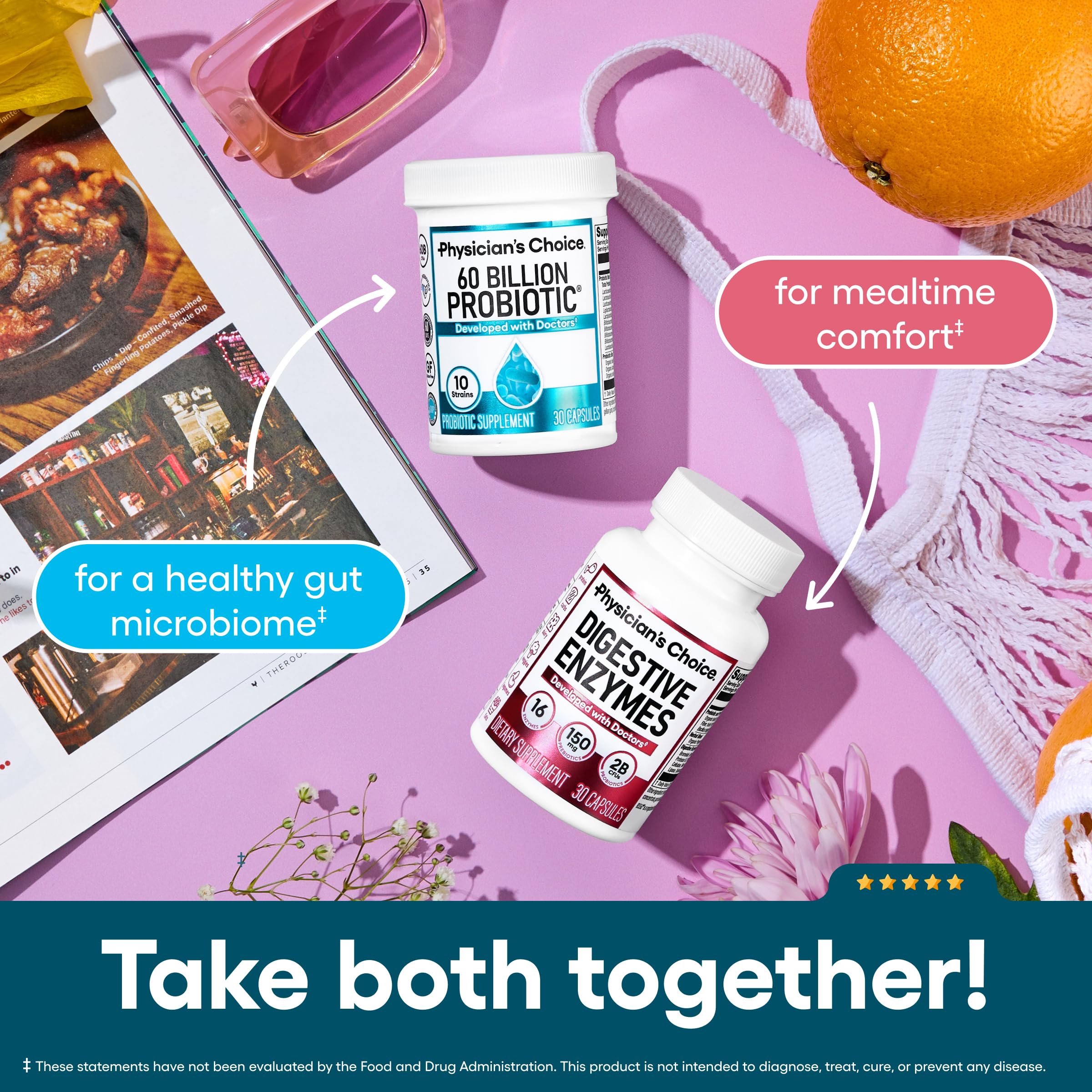 Probiotics 60 Billion CFU with Prebiotics – Gut & Digestive Support